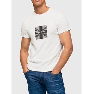 Pepe Jeans pánské bílé tričko SAGE - M (803)