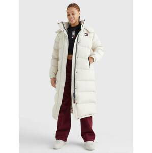Tommy Jeans dámský béžový zimní kabát - XS (ACE)