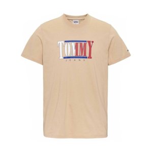 Tommy Jeans pánské béžové tričko - S (AB4)