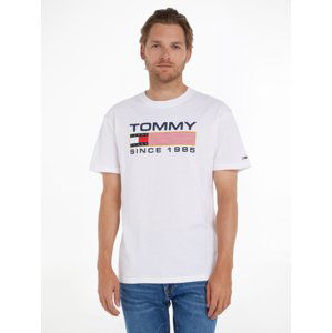 Tommy Jeans pánské bílé tričko - M (YBR)