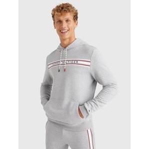 Tommy Hilfiger pánská šedá mikina Hoodie - XL (P61)