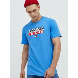 Tommy Jeans pánské modré tričko Athletic - L (C4H)