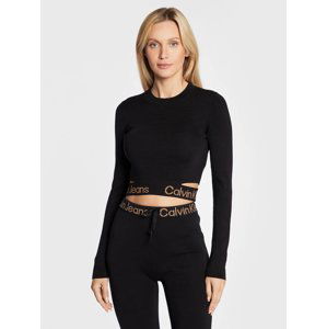 Calvin Klein dámský černý crop top svetr - L (BEH)