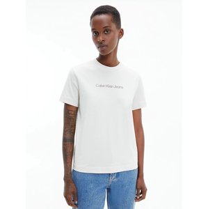Calvin Klein dámské bílé tričko - L (0K5)