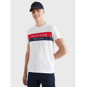 Tommy Hilfiger pánské bílé triko Two Tone - XXL (YBR)