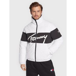 Tommy Jeans pánská bíločerná bunda - XXL (YBR)