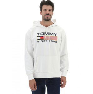 Tommy Jeans pánská bílá mikina - XXL (YBR)