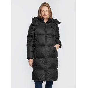 Calvin Klein dámský černý kabát DOWN LONG PUFFER - XL (BEH)