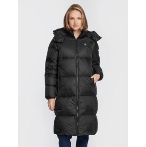 Calvin Klein dámský černý kabát DOWN LONG PUFFER - S (BEH)