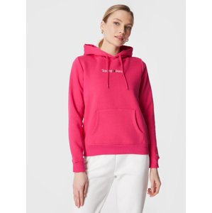 Tommy Jeans dámská růžová mikina SERIF LINEAR HOODIE - L (T1I)