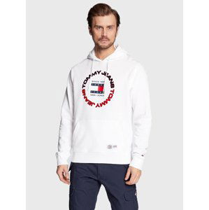 Tommy Jeans pánská bílá mikina - XXL (YBR)