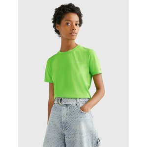 Tommy Hilfiger dámské zelené tričko - L (LWY)