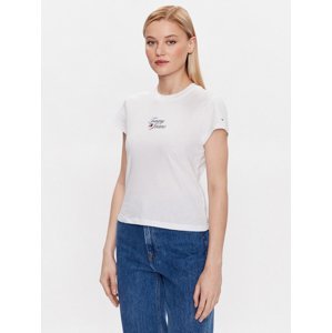Tommy Jeans dámské bílé tričko - M (YBR)