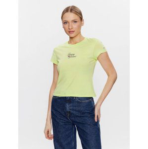 Tommy Jeans dámské zelené tričko