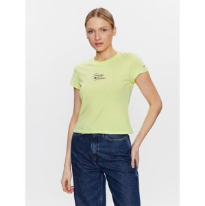 Tommy Jeans dámské zelené tričko - S (MSA)