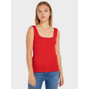 Tommy Hilfiger dámský červený top - XS (SNE)