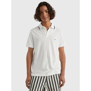 Tommy Hilfiger pánské bílé polo triko - M (YBR)