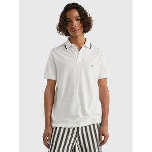 Tommy Hilfiger pánské bílé polo triko - XL (YBR)