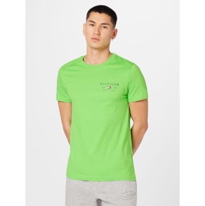 Tommy Hilfiger pánské zelené tričko Brand - L (LWY)