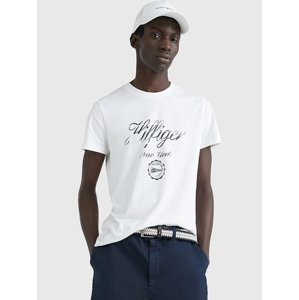 Tommy Hilfiger pánské bílé tričko Faded