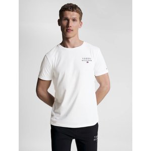 Tommy Hilfiger pánské bílé triko Logo - M (YBR)