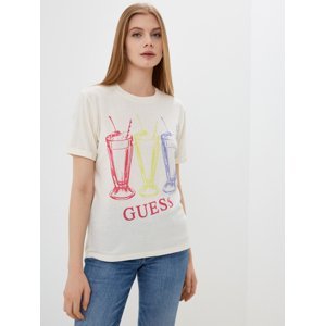 Guess dámské smetanové tričko - S (G012)