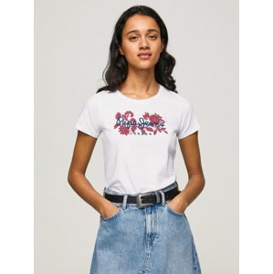 Pepe Jeans dámské bílé tričko - L (800)