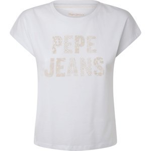 Pepe Jeans dámské bílé triko OLA s potiskem
