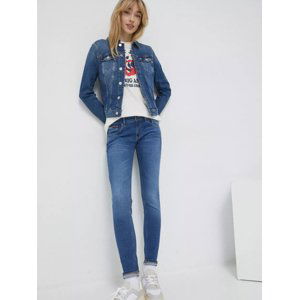 Tommy Jeans dámská modrá džínová bunda - XS (1A5)