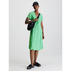Calvin Klein dámské zelené šaty SHORT SLEEVE SEAMING DAY DRESS