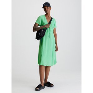 Calvin Klein dámské zelené šaty SHORT SLEEVE SEAMING DAY DRESS - M (L1C)