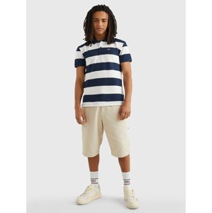 Tommy Jeans pánské modrobílé polo triko - XXL (C87)