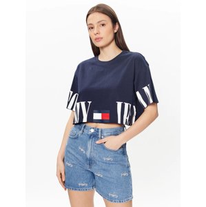 Tommy Jeans dámské tmavě modré tričko