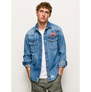 Pepe Jeans pánská modrá džínová košile - M (000)