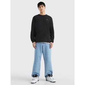 Tommy Jeans pánský černý tenký svetr - S (BDS)