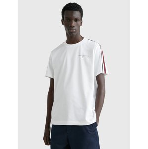 Tommy Hilfiger pánské bílé tričko Global - S (YBR)