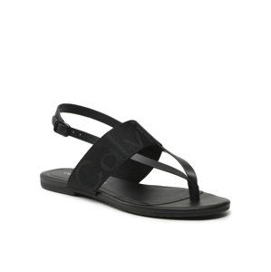 Calvin Klein dámské černé sandály FLAT SANDAL TOEPOST WEBBING