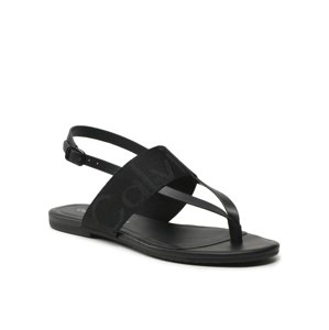 Calvin Klein dámské černé sandály FLAT SANDAL TOEPOST WEBBING - 36 (BDS)