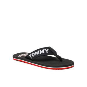 Tommy Jeans pánské černé žabky