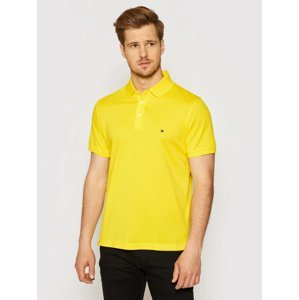 Tommy Hilfiger pánské žluté polo tričko - S (ZGS)