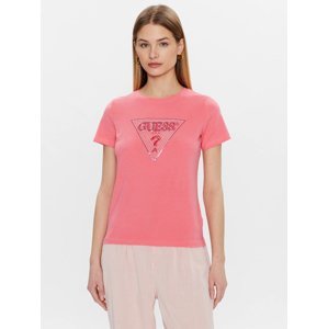 Guess dámské růžové tričko - XS (A60Y)