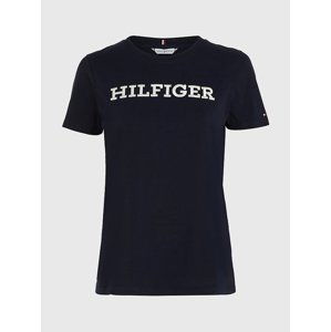 Tommy Hilfiger dámské tmavě modré tričko - S (DW5)