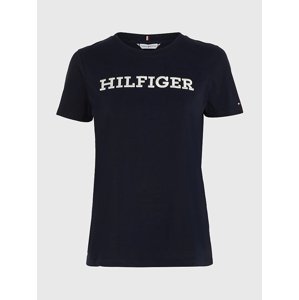 Tommy Hilfiger dámské tmavě modré tričko  - M (DW5)