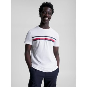 Tommy Hilfiger pánské bílé triko Monotype - XL (YBR)