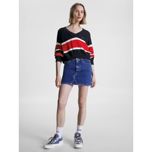 Tommy Jeans dámský tmavě modrý svetr - XS (DW5)