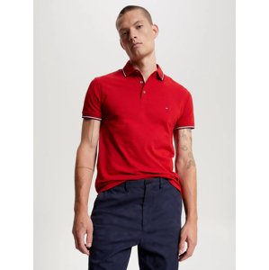 Tommy Hilfiger pánské červené polo - M (XMP)