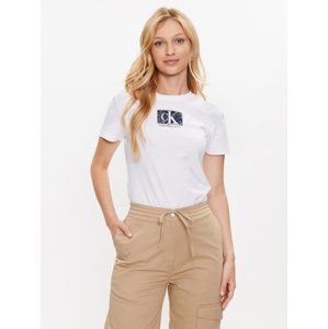 Calvin Klein dámské bílé tričko - XS (YAF)