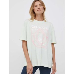 Calvin Klein dámské světle zelené tričko - M (LCE)