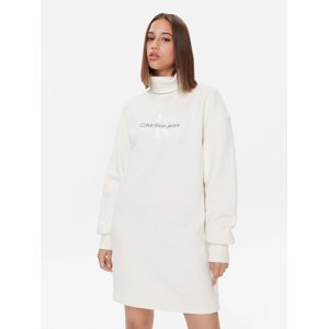 Calvin Klein dámské krémové teplákové šaty - XL (YBI)