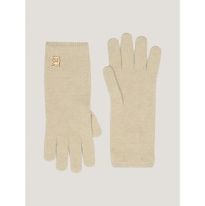 Tommy Hilfiger dámské krémové rukavice - S-M (ABH)